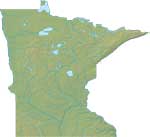 Minnesota relief map